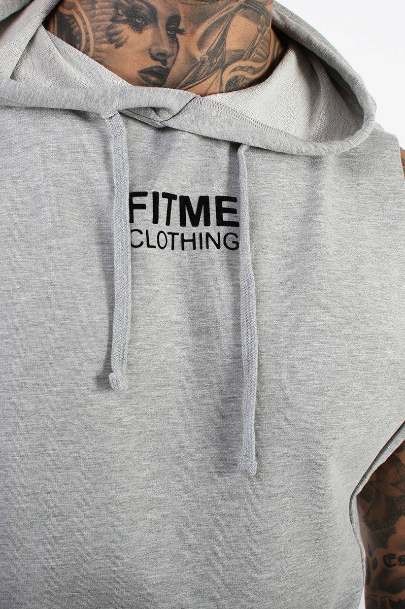 Grey Sleeveless Muscle Hoodie - FitMe Clothing