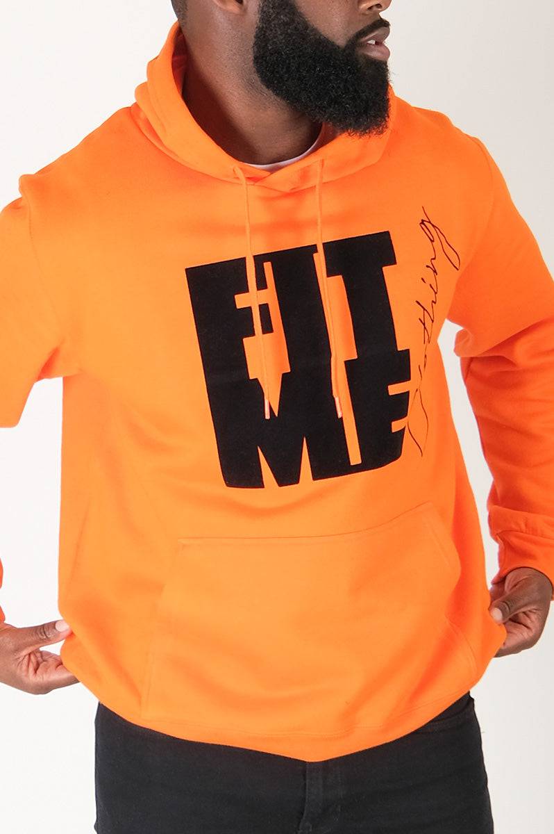 Orange Signature Logo Hoodie - FitMe Clothing