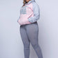 Pink & Grey Contrast Logo Hoodie - FitMe Clothing