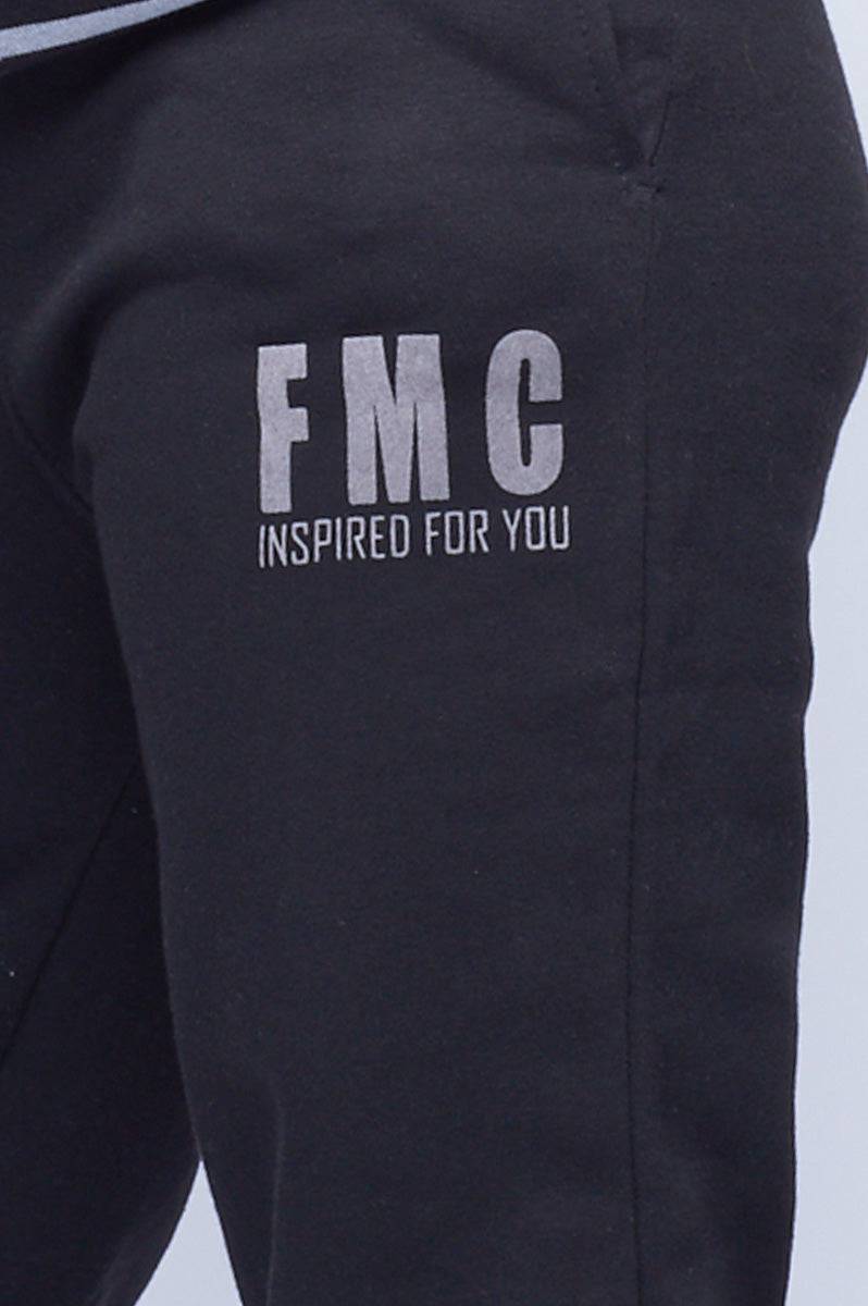 FMC Black Stripe Cuff Joggers - FitMe Clothing