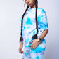 Turquoise Tie Dye Long T-Shirt & Shorts Set - FitMe Clothing