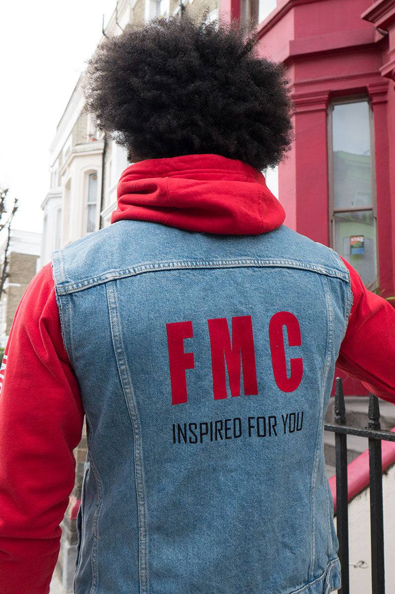 FMC Custom Flock Sleeveless Denim Jacket - FitMe Clothing