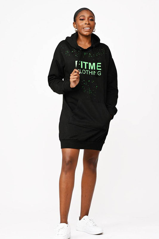 Inspired Custom Black Hoodie Dress - FitMe Clothing