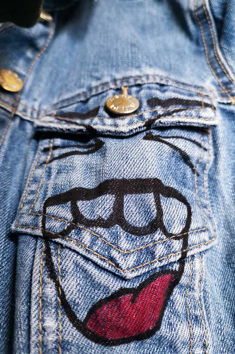 Ladies 'Broken Beauty' Custom Denim Jacket