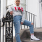 Ladies FMC Grey Cropped Sweater - FitMe Clothing