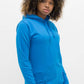 Ladies Nerd Head Blue Longline Hoodie - FitMe Clothing