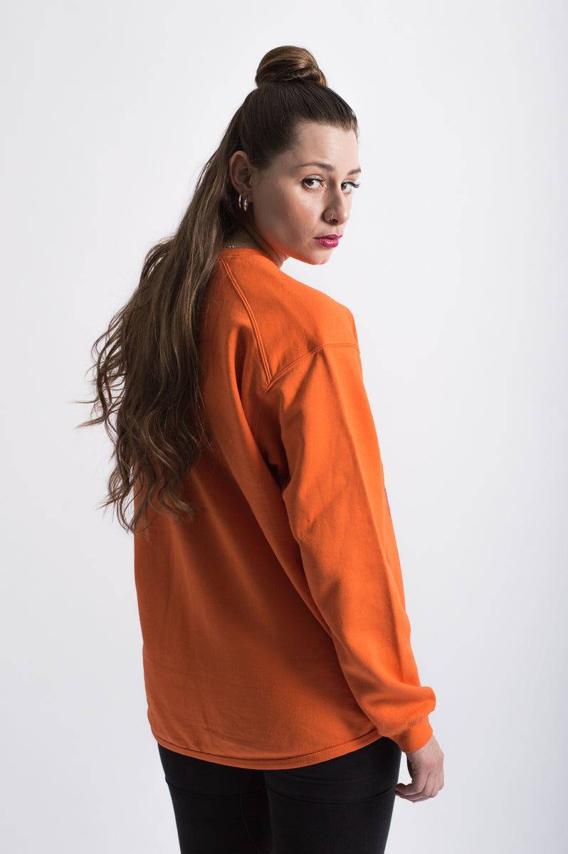 Unisex 'I Can See' Orange Sweater - FitMe Clothing