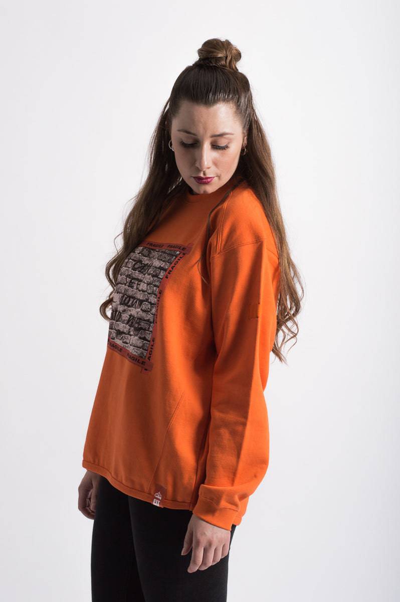 Unisex 'I Can See' Orange Sweater - FitMe Clothing