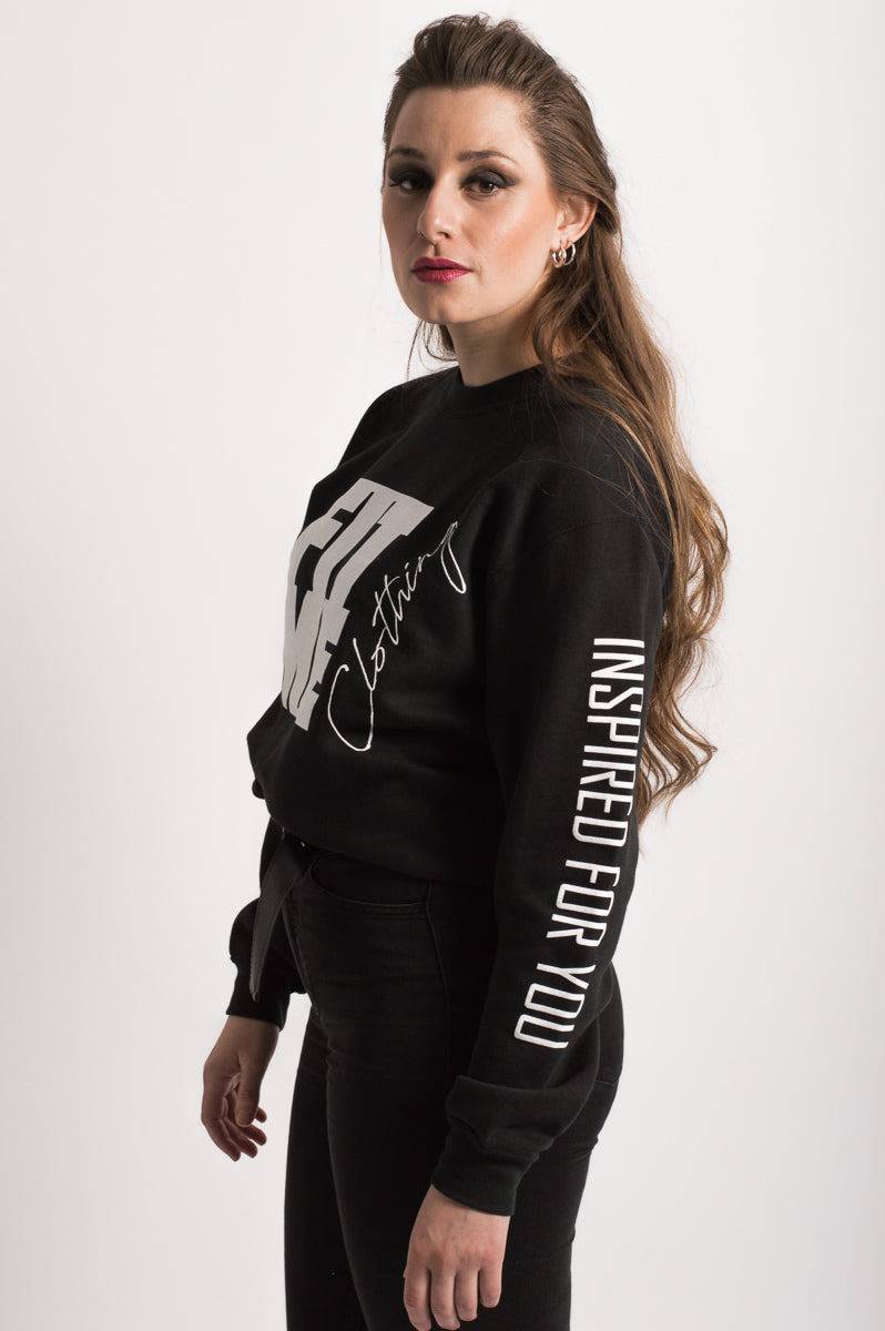 Unisex Logo Black Sweater - FitMe Clothing