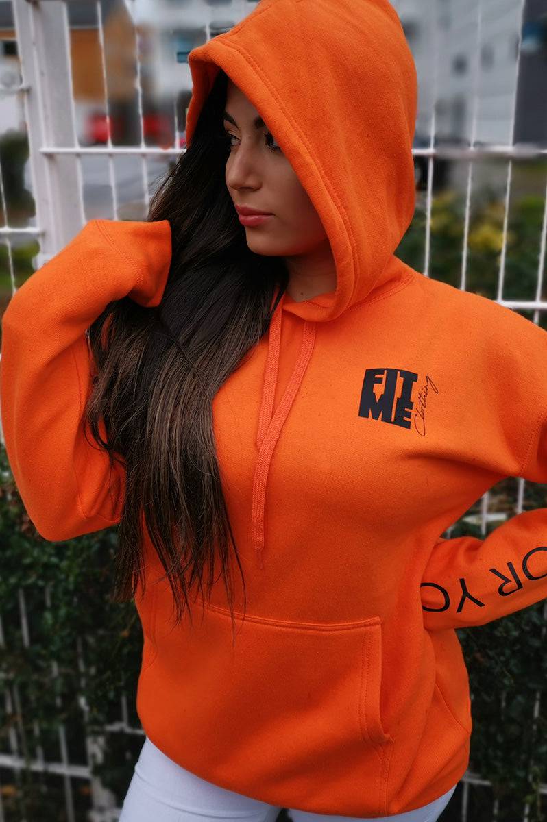 Ladies orange hoodie best sale