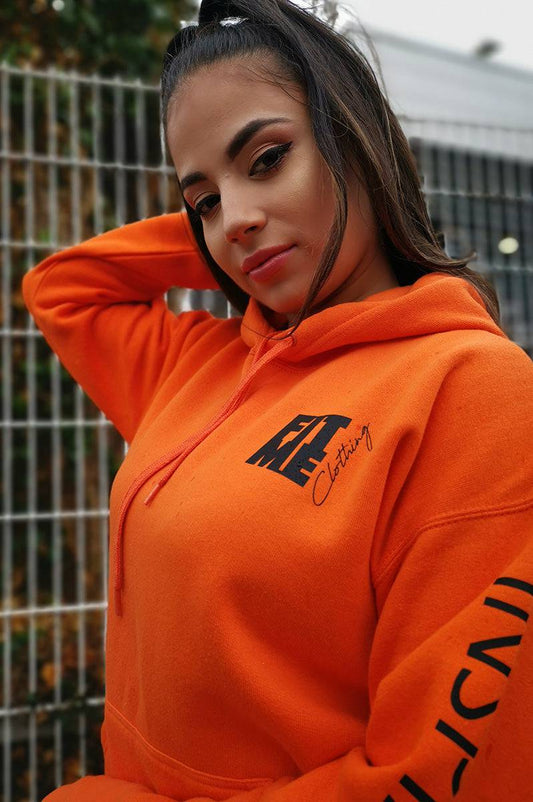 Unisex Logo Orange Hoodie - FitMe Clothing