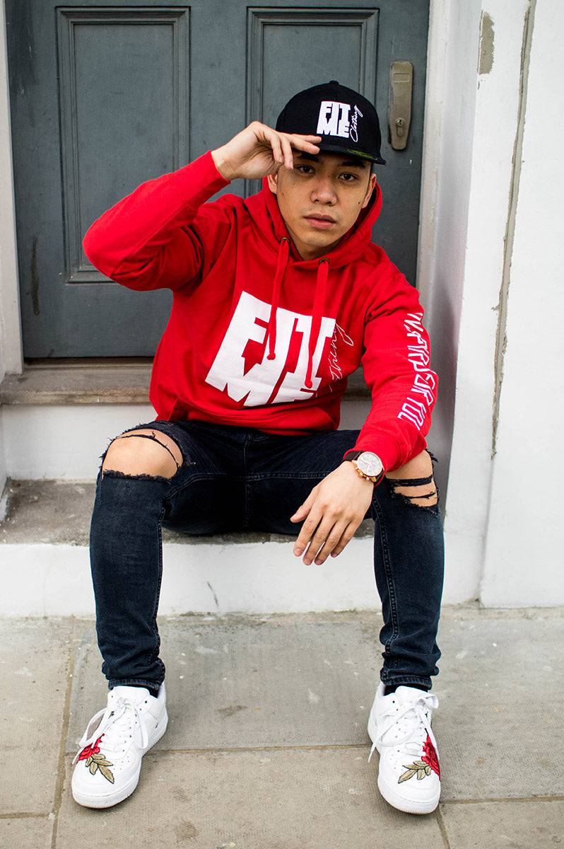Unisex Logo Red Hoodie - FitMe Clothing