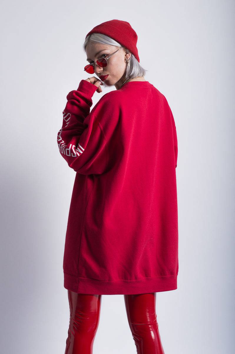 Unisex Logo Red Sweater - FitMe Clothing