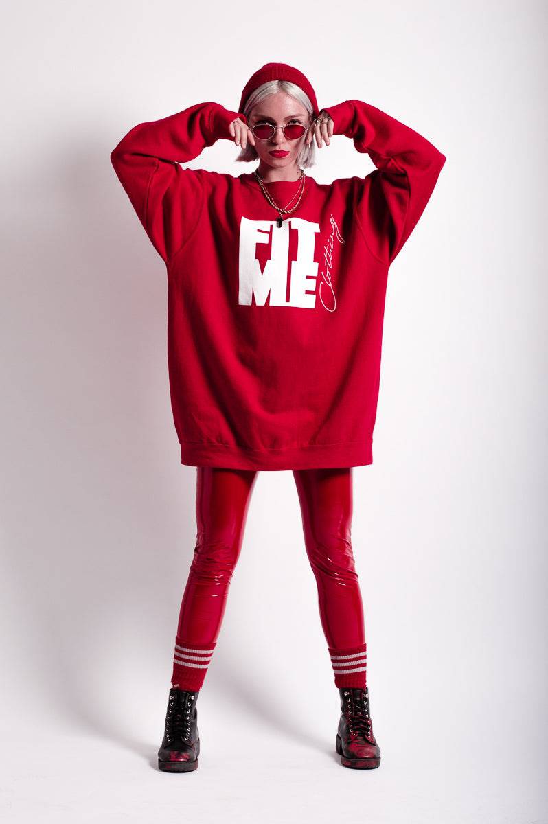Unisex Logo Red Sweater - FitMe Clothing