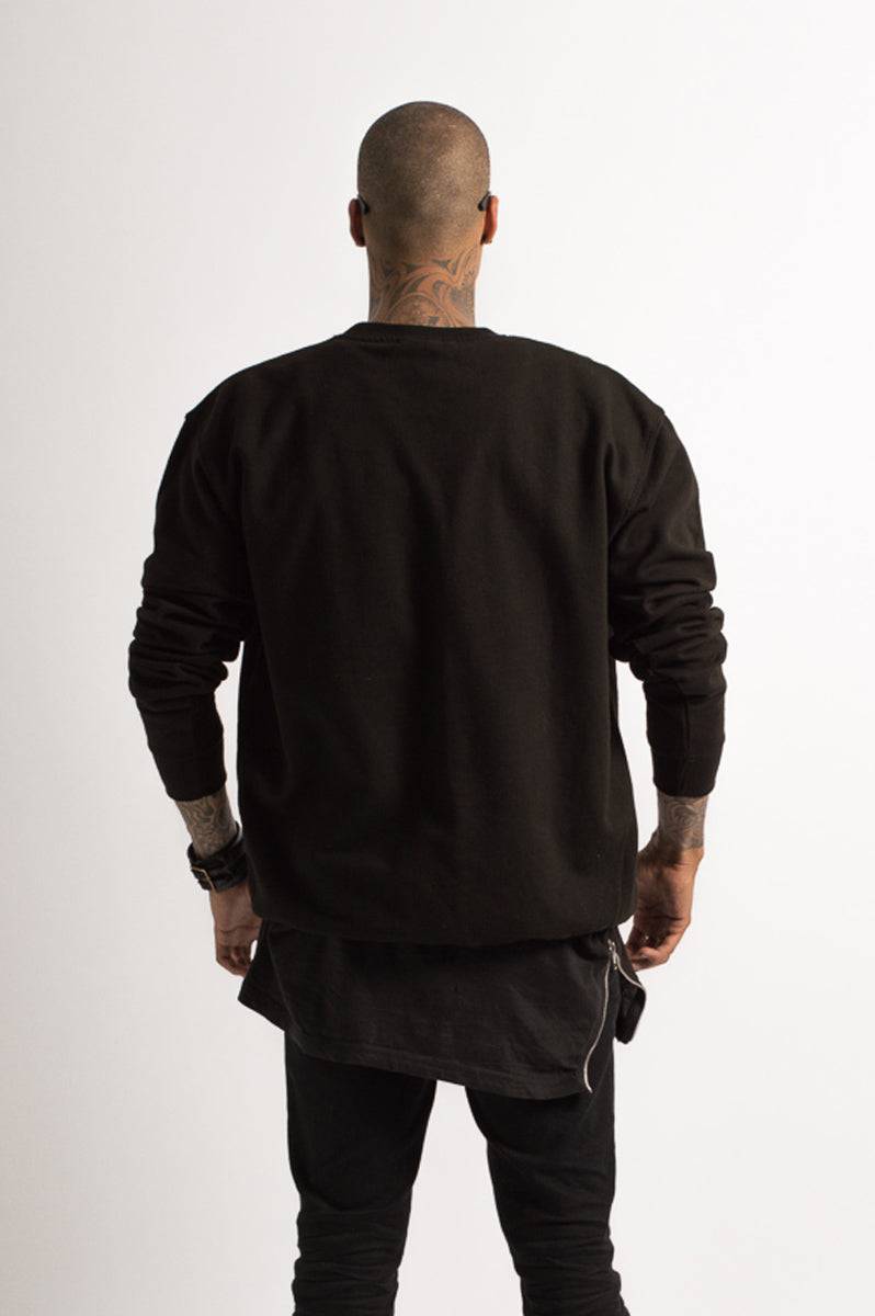 Unisex 'Needle On The Record' Black Sweater - FitMe Clothing