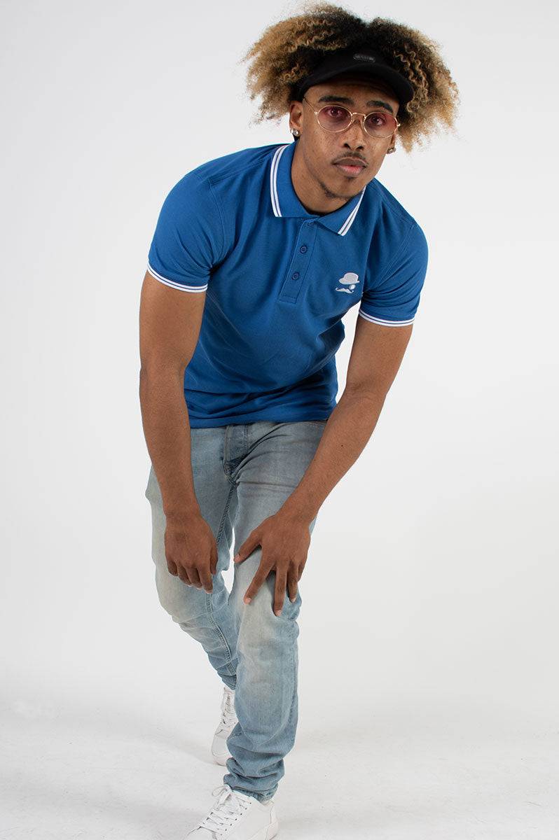 Denim blue outlet polo shirt