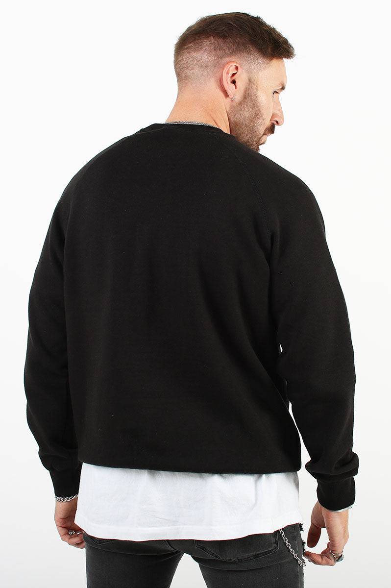Black Embroidery FitMe Clothing Inspired Sweater - FitMe Clothing