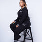 FMC Black Stripe Cuff Sweater Tracksuit - FitMe Clothing