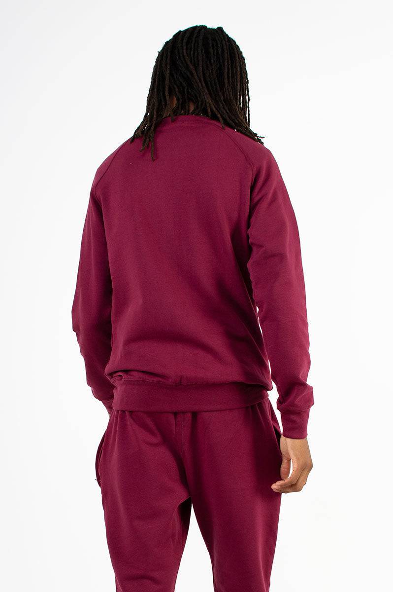 Unisex Burgundy Logo Sweater Tracksuit - FitMe Clothing