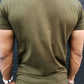 Khaki Embroidered T-Shirt - FitMe Clothing